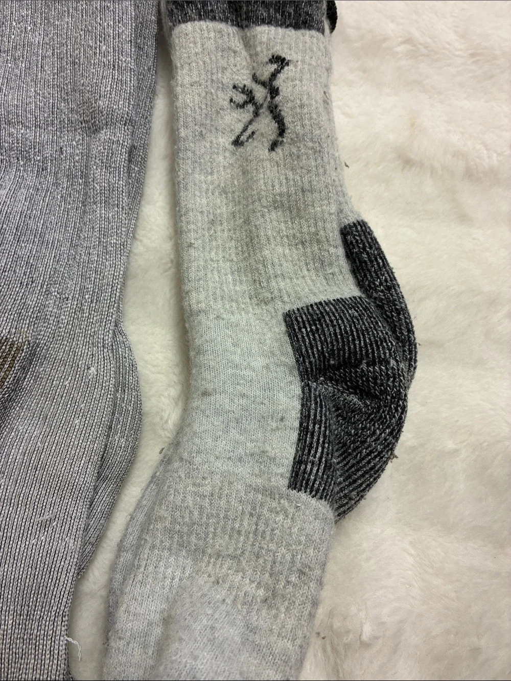 Avalanche Men's Casual Crew Socks in Gray, Dark Gray & Brown Mix